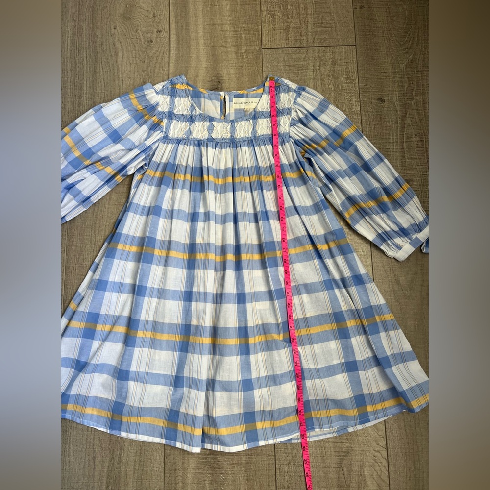 Daughters of India Freya Mini Dress in Periwinkle Blue Plaid Size Small - Picture 8 of 11